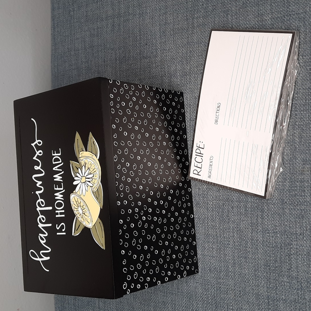 Recipe Box Recipes Cards Set Happiness Is Homemade Lemons Urban Farmhouse